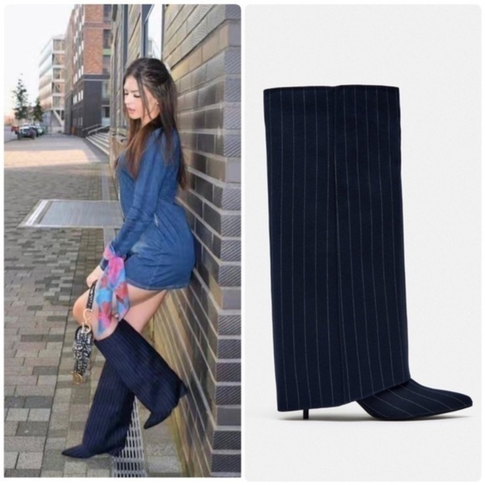 ZARA Tall Fabric boots 3085/310